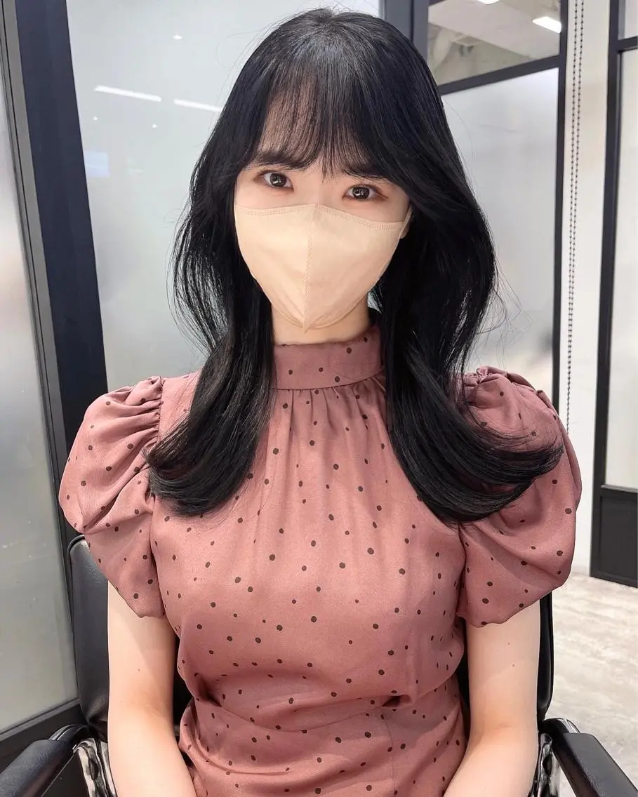 ロング カット ヘアカラー トリートメント 韓国レイヤーカット 髪質改善▫️水野有真のヘアスタイル