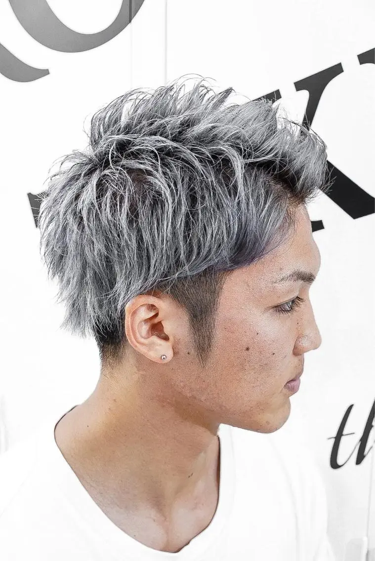 ショート メンズ メンズブリーチ ショートヘア カット ヘアカラー 新宿メンズNo.1 代表:中野拓也のヘアスタイル