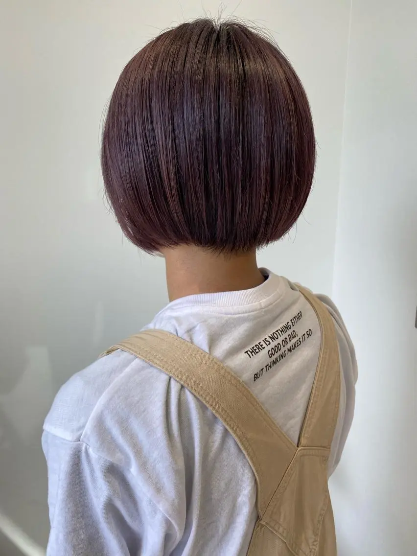 ショート カラー パープルカラー ボブ 寺内 紳悟のヘアスタイル