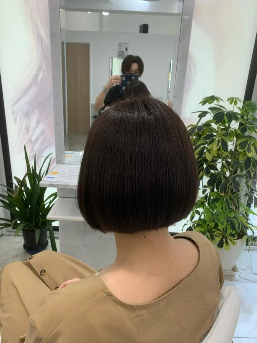 ミディアム カラー ボブ ショート特化 💐川崎希💐のヘアスタイル