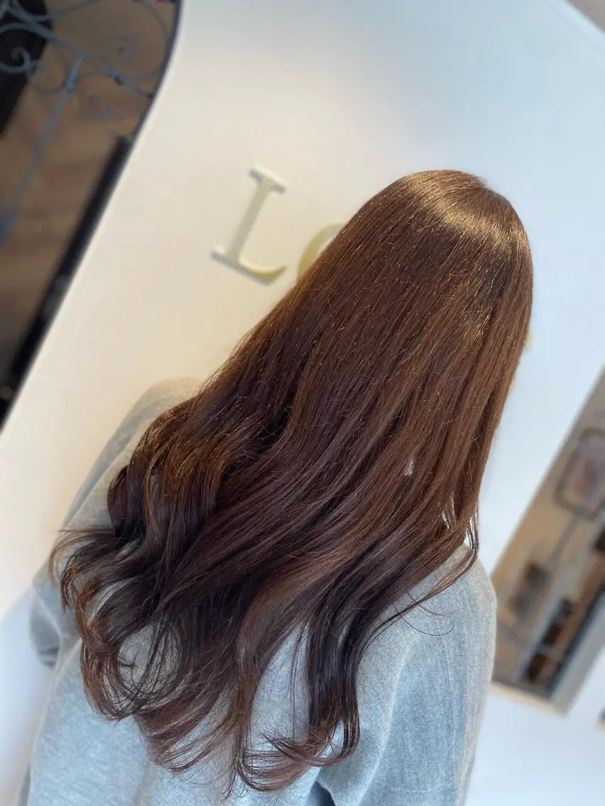 ロング カラー ヘアアレンジ アッシュ アッシュブラウン ブラウンカラー ハイトーン&透明感 カラー☘️片山優陽のヘアスタイル