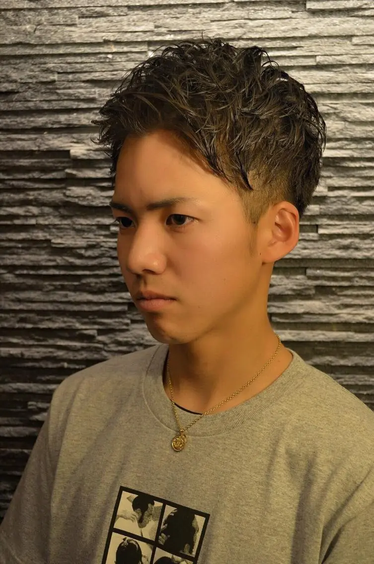 ショート メンズ メンズパーマ ツーブロック ヒロ銀座御徒町店長 孫田航平のヘアスタイル