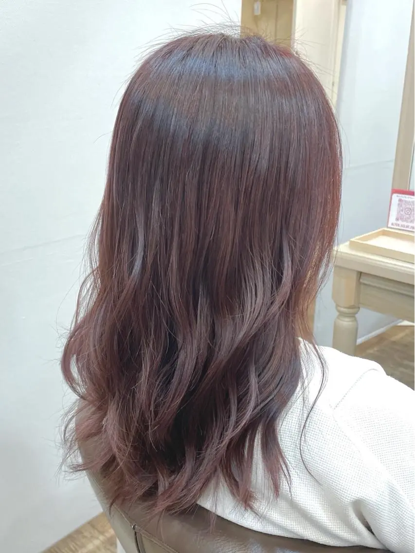 セミロング カラー ラベンダーカラー ピンクカラー ピンクラベンダー メンズパーマ🌀/ 中村郁未のヘアスタイル