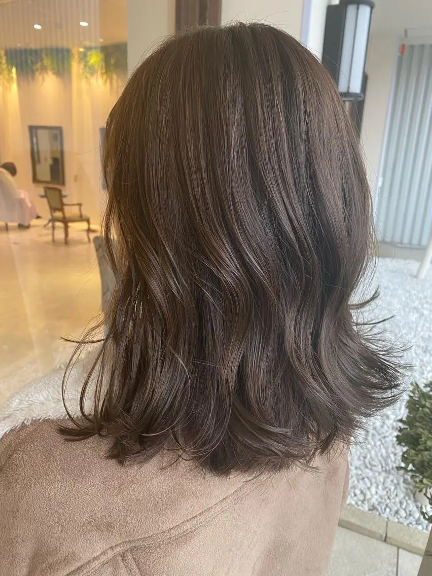 ミディアム カラー パーマ ヘアアレンジ カット Misaki ☆のヘアスタイル