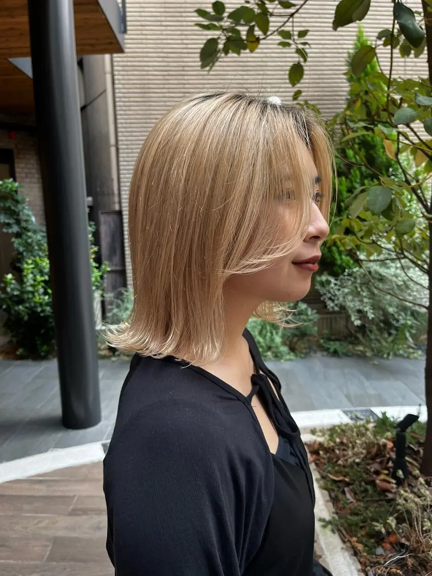 ショート ボブ 顔周りカット GIEN 末吉 海斗のヘアスタイル