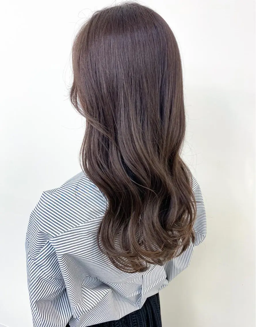 ロング カラー アッシュ 透明感カラー ラベンダーカラー ラベンダーアッシュ カット ヘアカラー トリートメント 丹羽 隼人/髪質改善 /韓国ヘア🇰🇷のヘアスタイル