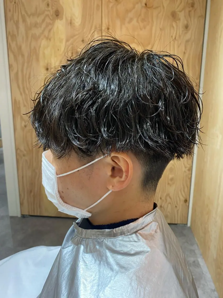 パーマ メンズ センターパート フェードカット マッシュ メンズパーマ メンズツイストパーマ カット パーマ ヘアセット 再現性No.1ヘア ごーた立川のヘアスタイル