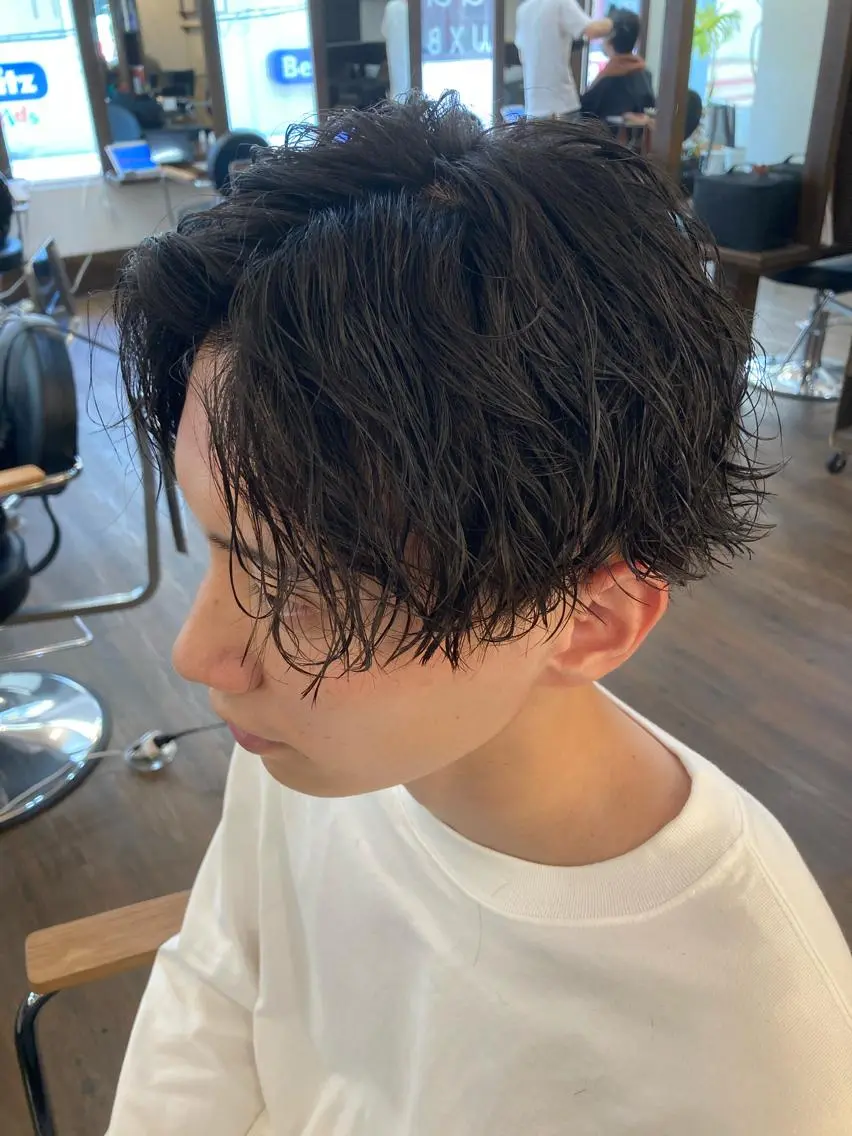 パーマ メンズ カット パーマ メンズサロン アソビ元町のヘアスタイル