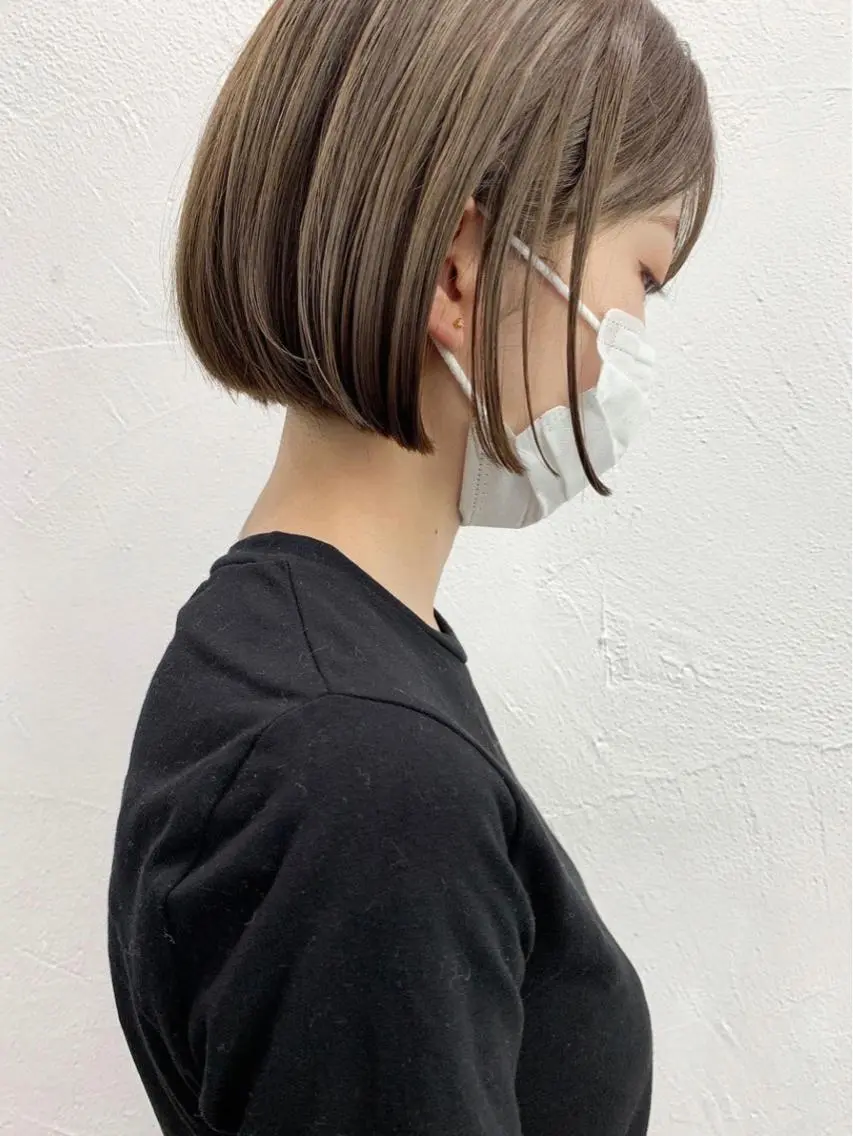 ショート カラー ボブ 🧸艶々韓国ヘア 🧁mizunaのヘアスタイル