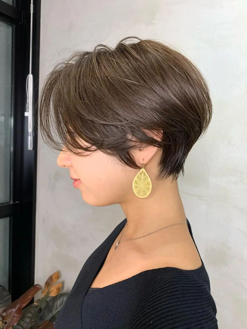 ショート カラー カット トリートメント 🉐レイヤー/塩見 弘樹🉐渋谷のヘアスタイル