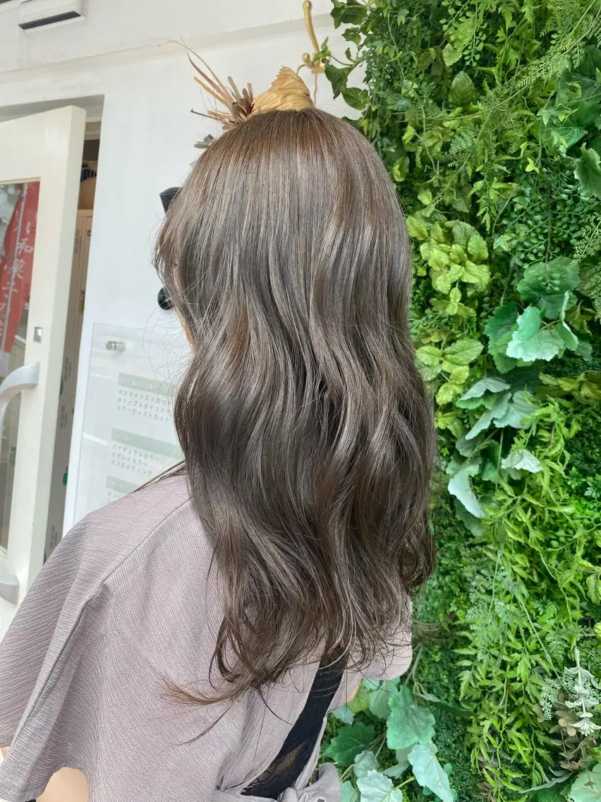 ロング カラー ヘアカラー 透明感カラー/韓国 ヘア🩶yuri🩵のヘアスタイル