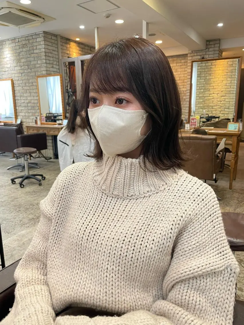 ショート カラー ヘアアレンジ キッズ ベージュカラー ボブ 外ハネヘア カット ヘアカラー トリートメント 髪質改善×レイヤー 🫧松野力也のヘアスタイル