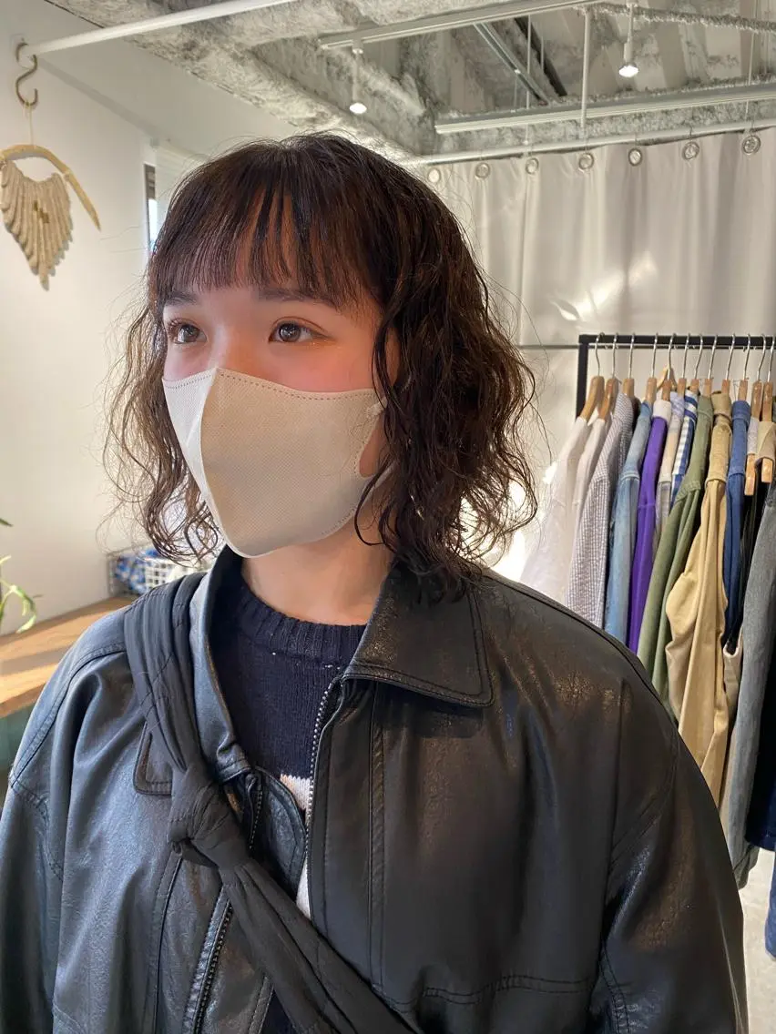 ショート カラー パーマ カット パーマ トリートメント Hayashi Shioriのヘアスタイル