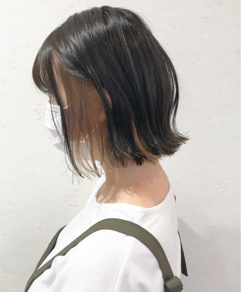 ミディアム カット ヘアカラー トリートメント 髪質改善/縮毛矯正 /青山 早希🐾のヘアスタイル