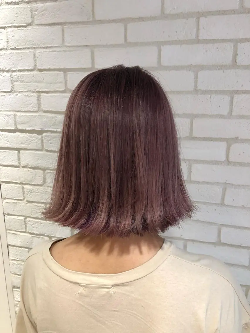 ミディアム カラー パーマ ヘアアレンジ メンズ キッズ ネイル マツエク・マツパ ベージュカラー ピンクカラー ピンクベージュ カラーマツエク ピンク 新宿/髪質改善/ 美髪矯正✨浅江通友のヘアスタイル