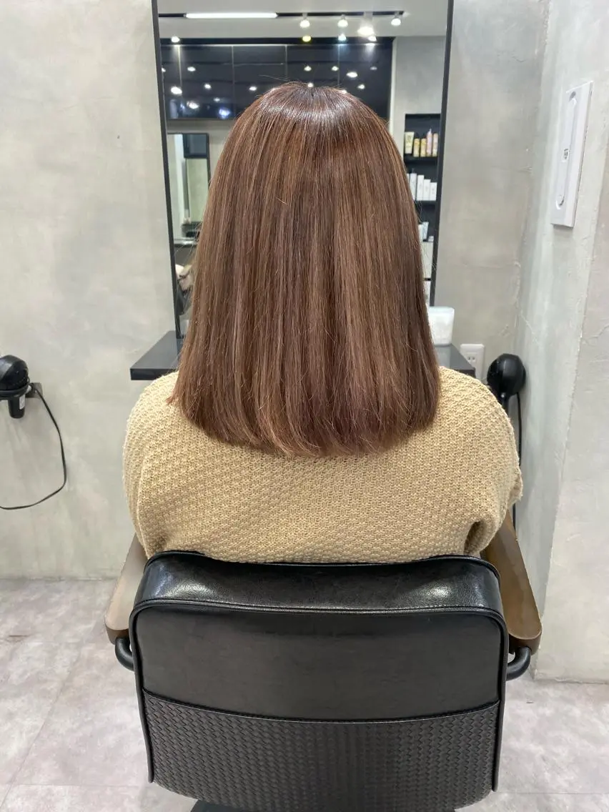 セミロング カラー ヘアアレンジ FAAM Tsuneのヘアスタイル