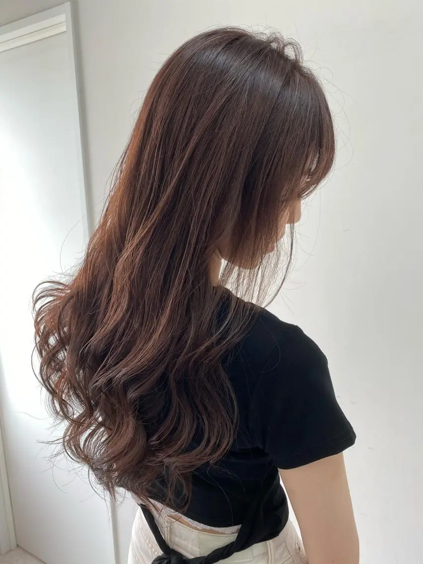 ロング カラー バイオレットカラー ボブ、縮毛矯正👑 心斎橋/高城涼也のヘアスタイル