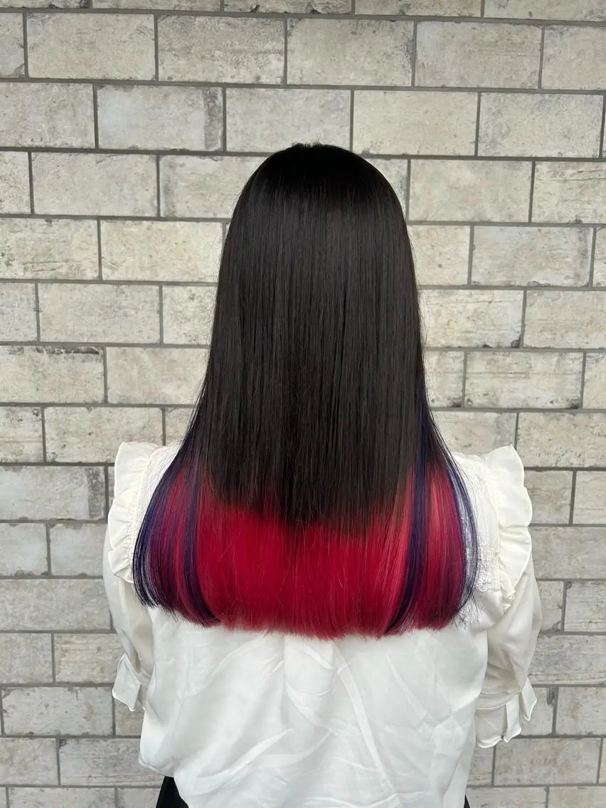 ロング カラー ブリーチ デザインカラー 村松 美月のヘアスタイル