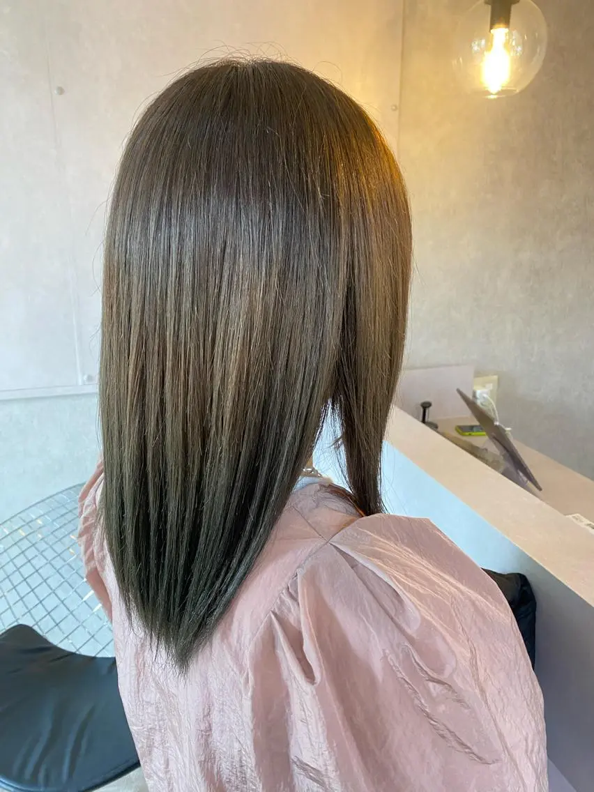 ミディアム 💜髪質改善/ 艶カラー/ミナ🩷のヘアスタイル