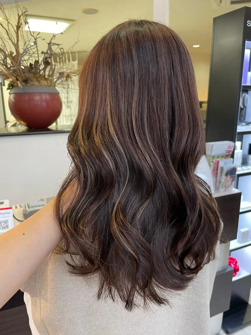 セミロング カラー カット ヘアカラー コレットヘアー 田中アヤノのヘアスタイル