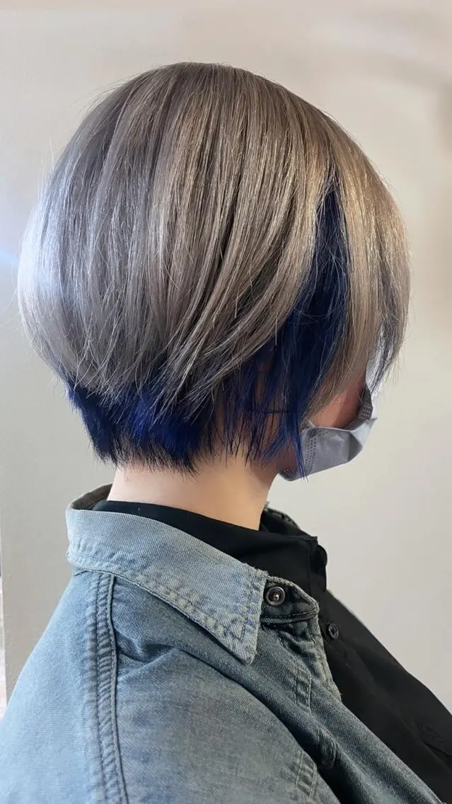 ショート カット ヘアカラー トリートメント ウルフカット/ボブ りなのヘアスタイル