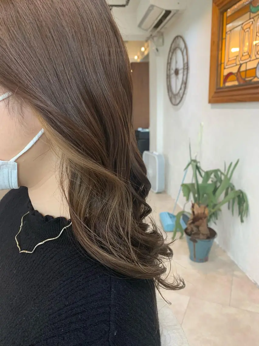 セミロング カラー 💛ハイトーン💛 りむのヘアスタイル