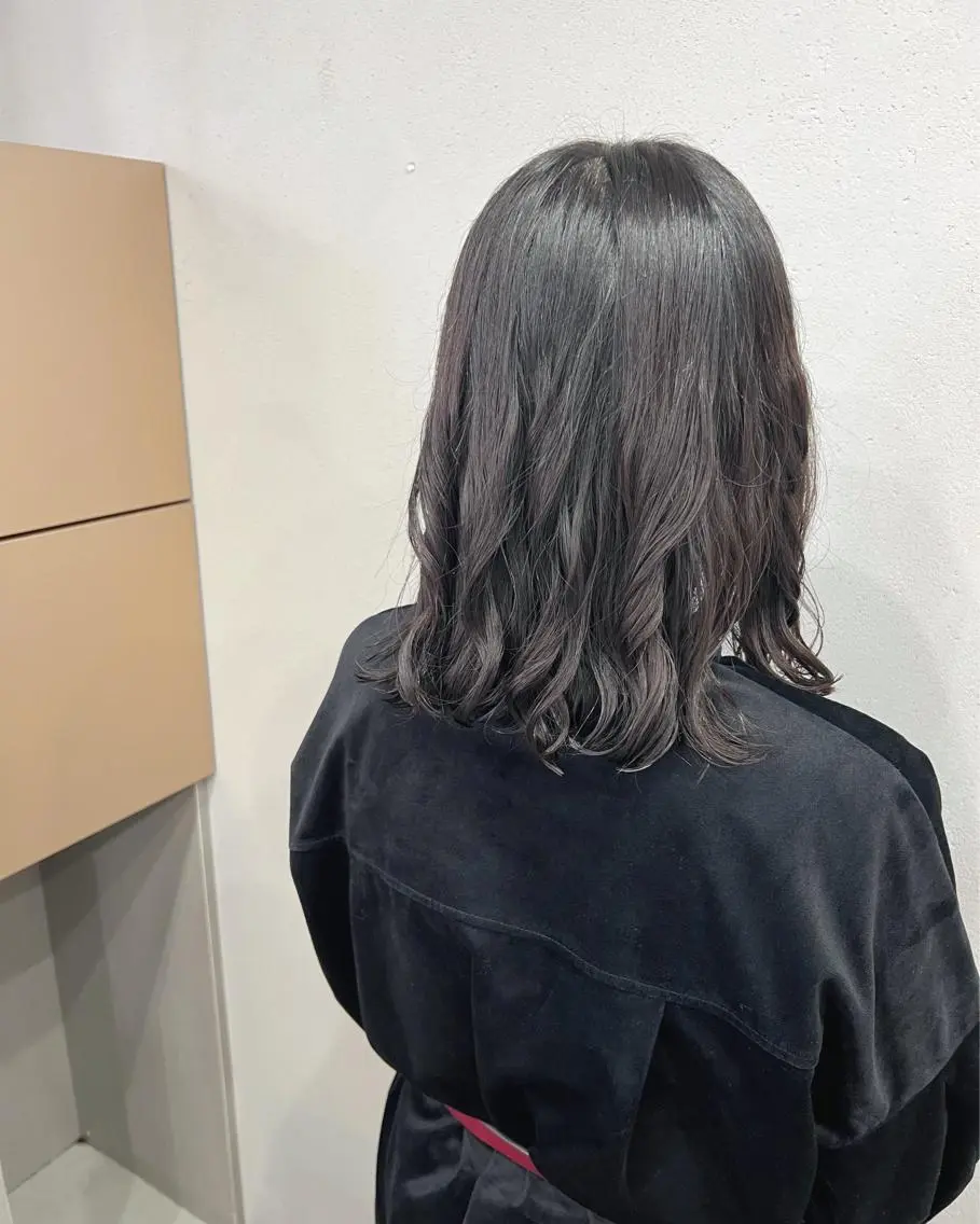 ミディアム パーマ カット パーマ トリートメント ボブパーマコテ巻き風 パーマNo1深江秀平のヘアスタイル