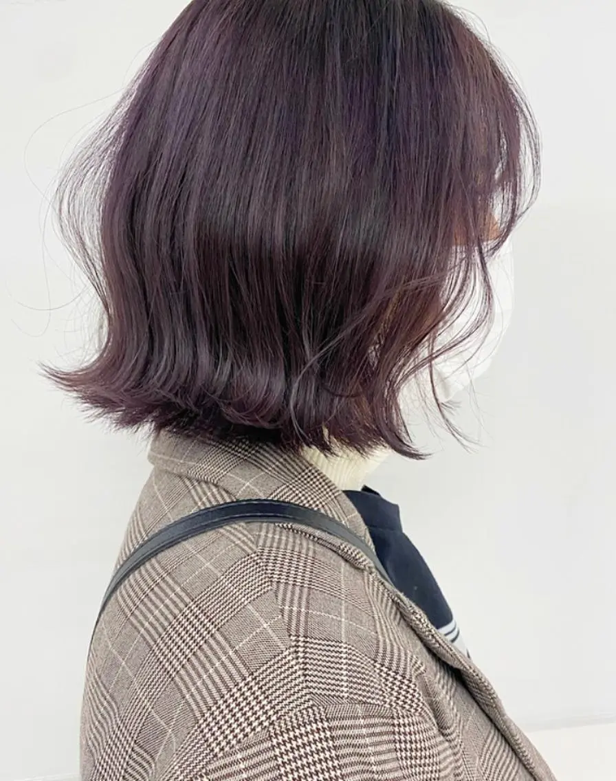 ショート カラー ブリーチ 透明感カラー ラベンダーカラー Amelie yunのヘアスタイル