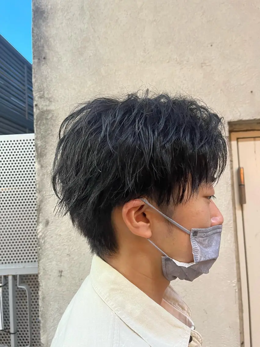 ショート パーマ メンズ カット ヘアセット 🏆メンズヘア特化 🥇代表りんぺーのヘアスタイル