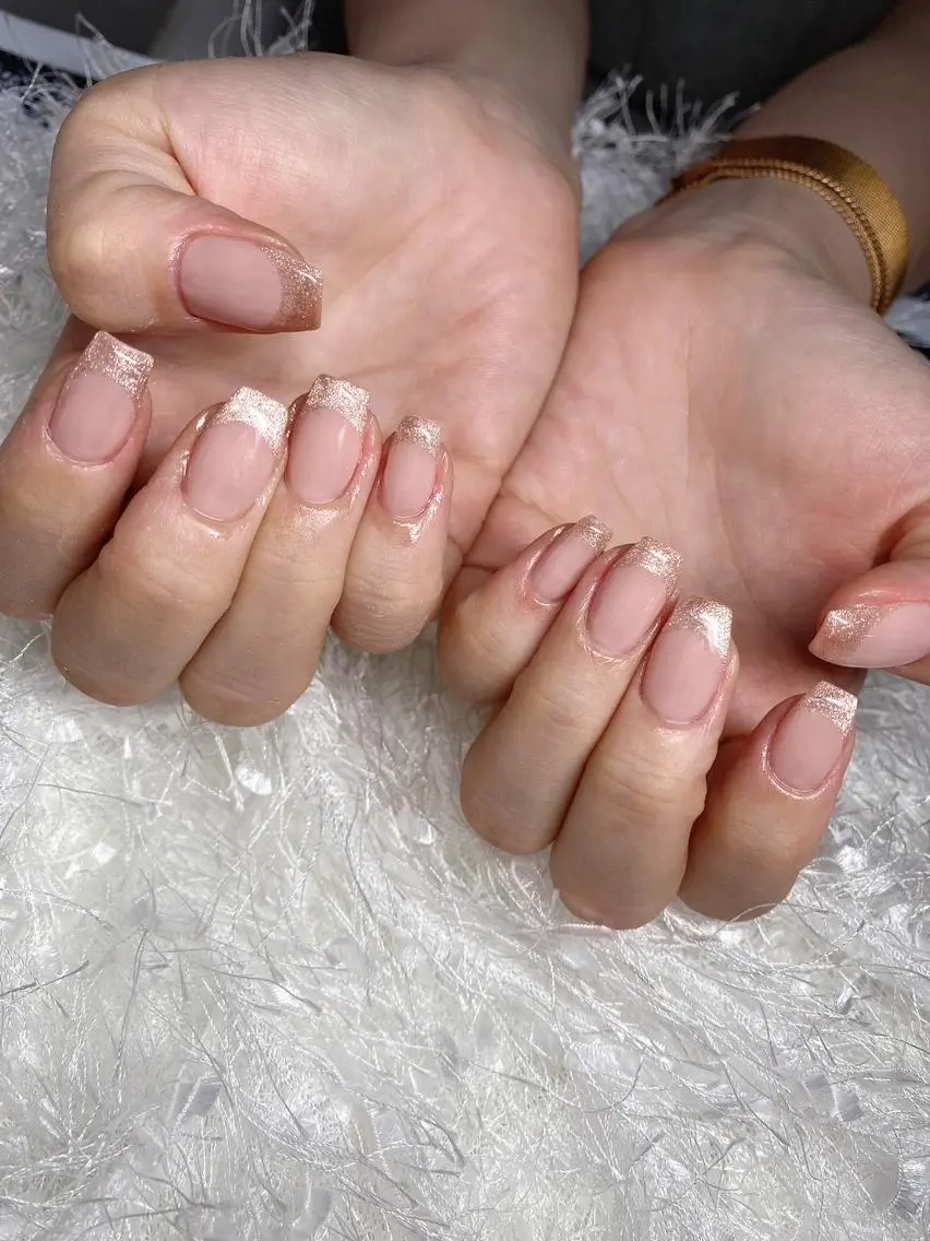 ネイル 長さ出し フレンチネイル ジェルネイル グラデーション 韓国ネイル ハンドネイル Nail&eye Belire 新宿のネイルデザイン