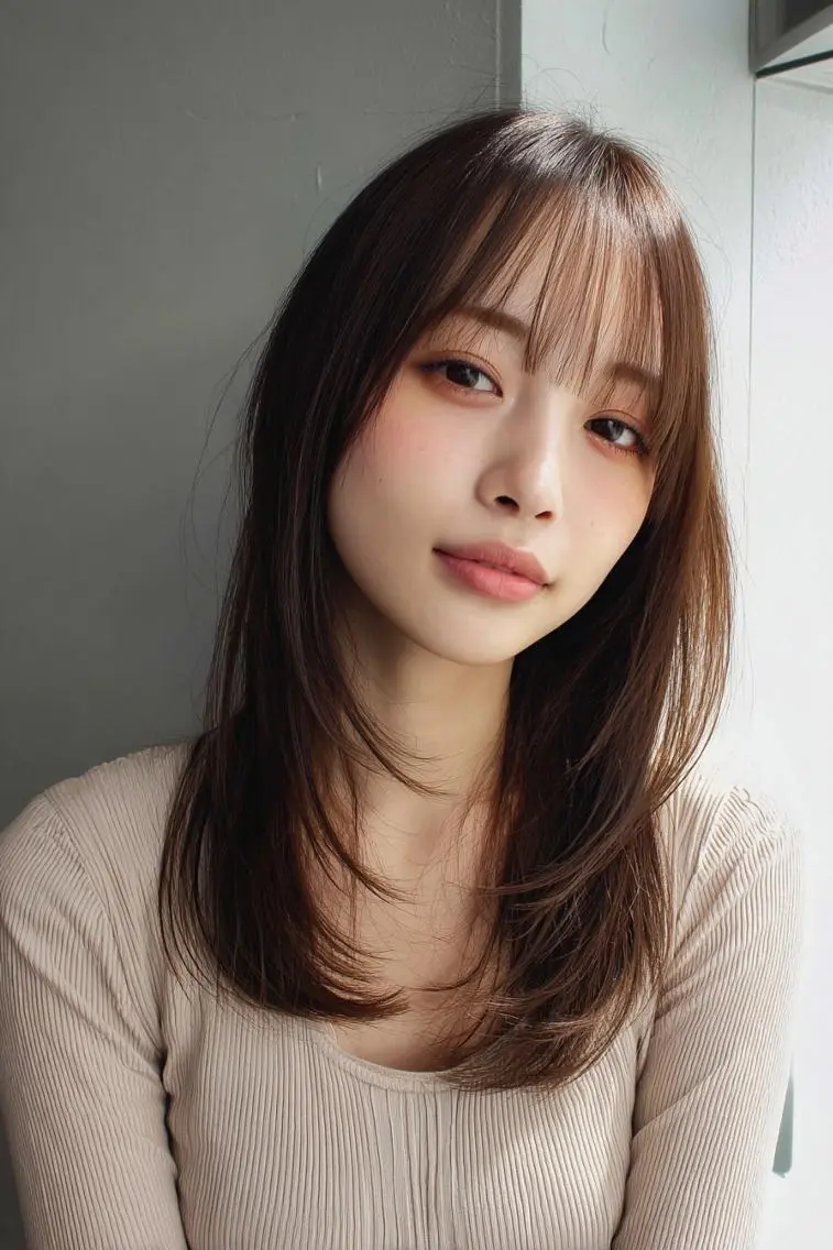 セミロング カラー Luana / 公式 / 大通のヘアスタイル