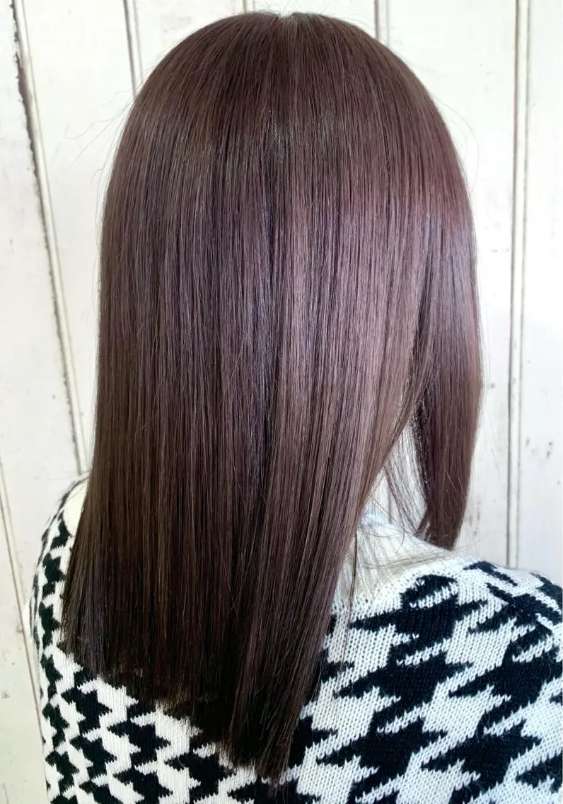 ミディアム カラー ヘアカラー トリートメント 💛艶カラー髪質改善 💛MIYUのヘアスタイル