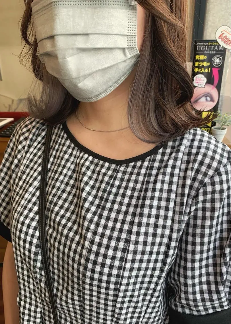 ミディアム カラー ラベンダーカラー ヘアカラー トリートメント 矢野 晃平のヘアスタイル