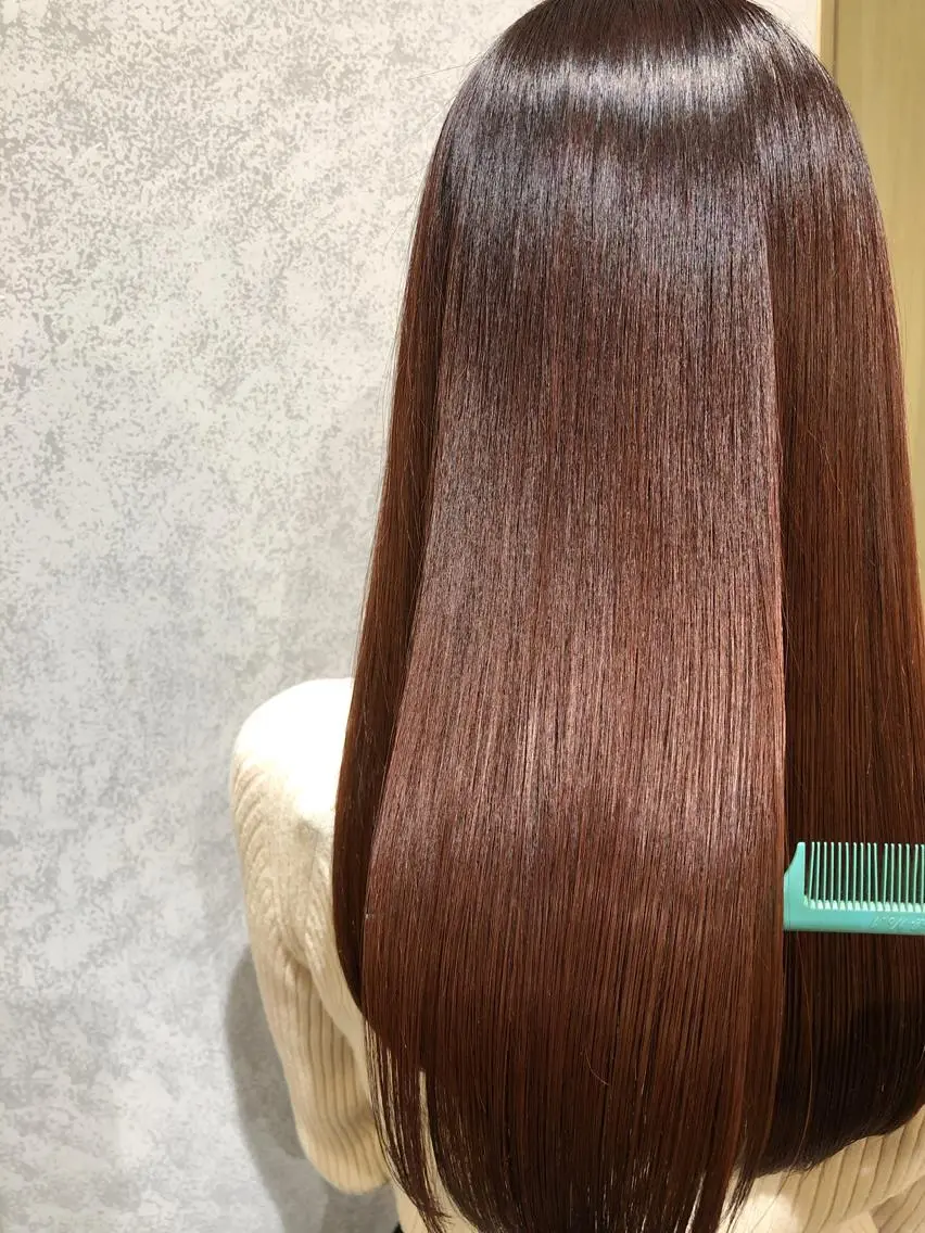 セミロング カット 縮毛矯正 トリートメント 【髪質改善特化･ 福田航洋】のヘアスタイル
