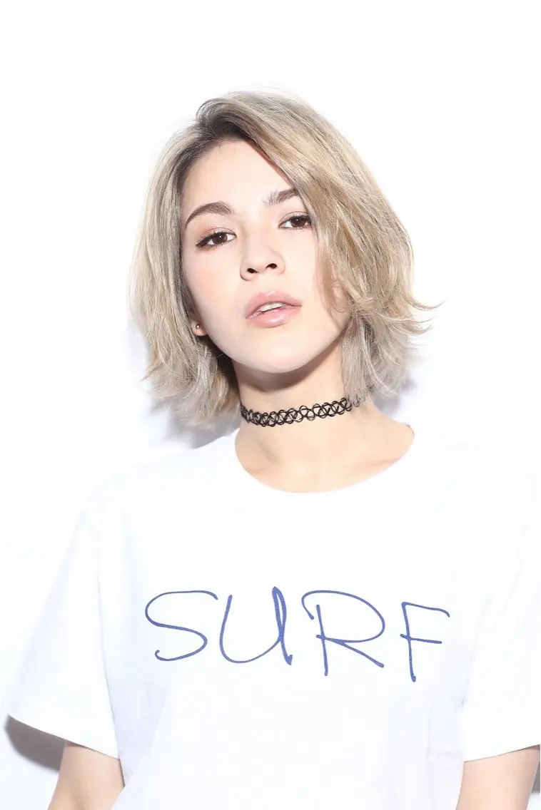 ショート カラー アディクシーカラー バレイヤージュ グラデーションカラー グレージュ ハイライトカラー カット ヘアカラー トリートメント 髪質改善 カラー専門店のヘアスタイル