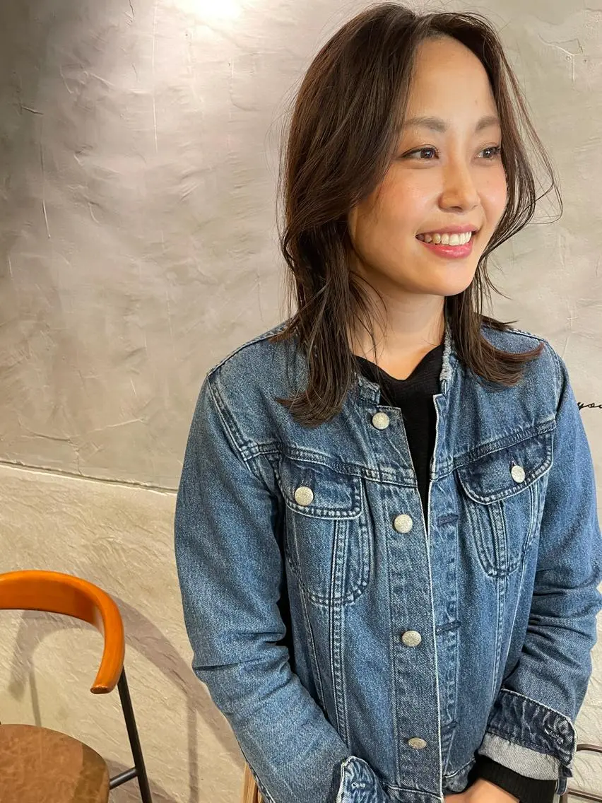 セミロング 韓国風ヘア カット ヘアカラー トリートメント ayane⭐️ボブ・ ショート・パーマのヘアスタイル