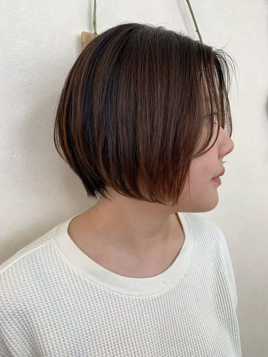 ショート 切りっぱなしボブ ショートボブ ハンサムショート ボブ ショートヘア カット トリートメント 初めてのショート お任せください✂️のヘアスタイル
