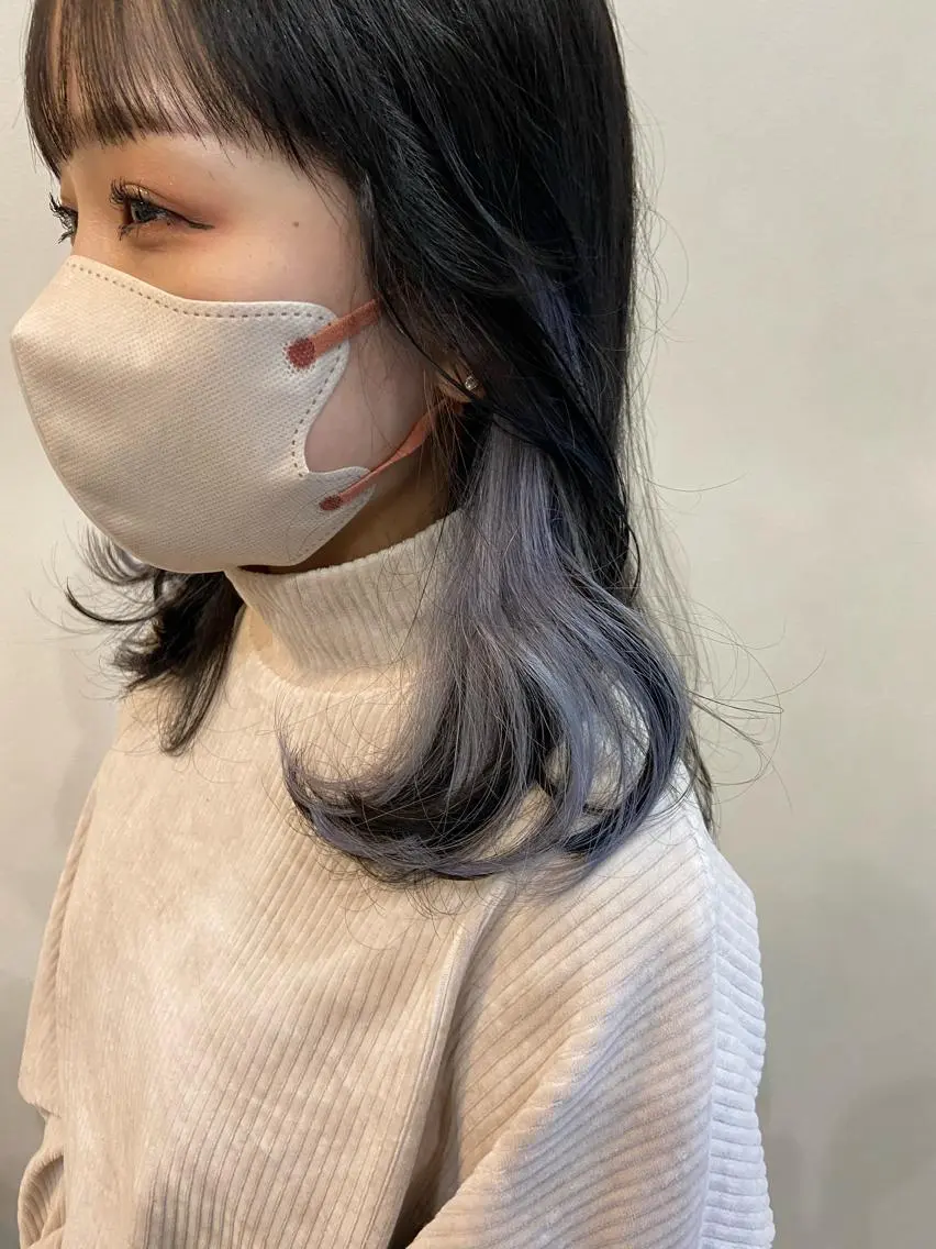 セミロング カット ヘアカラー トリートメント ボブ/透明感カラー 🧸YUI❤️のヘアスタイル