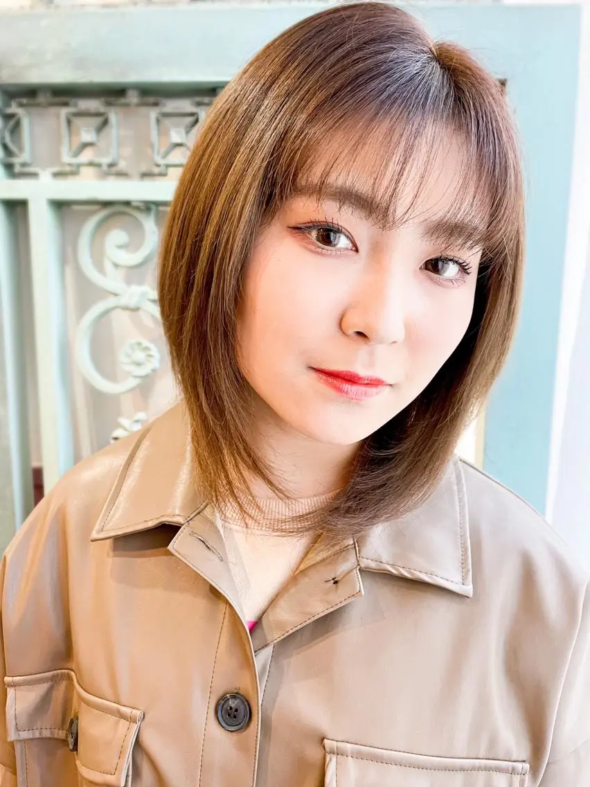 ミディアム カラー パーマ ヘアアレンジ メンズ ヘアカラー トリートメント ヘアセット 表参道Lise おおいしおりのヘアスタイル