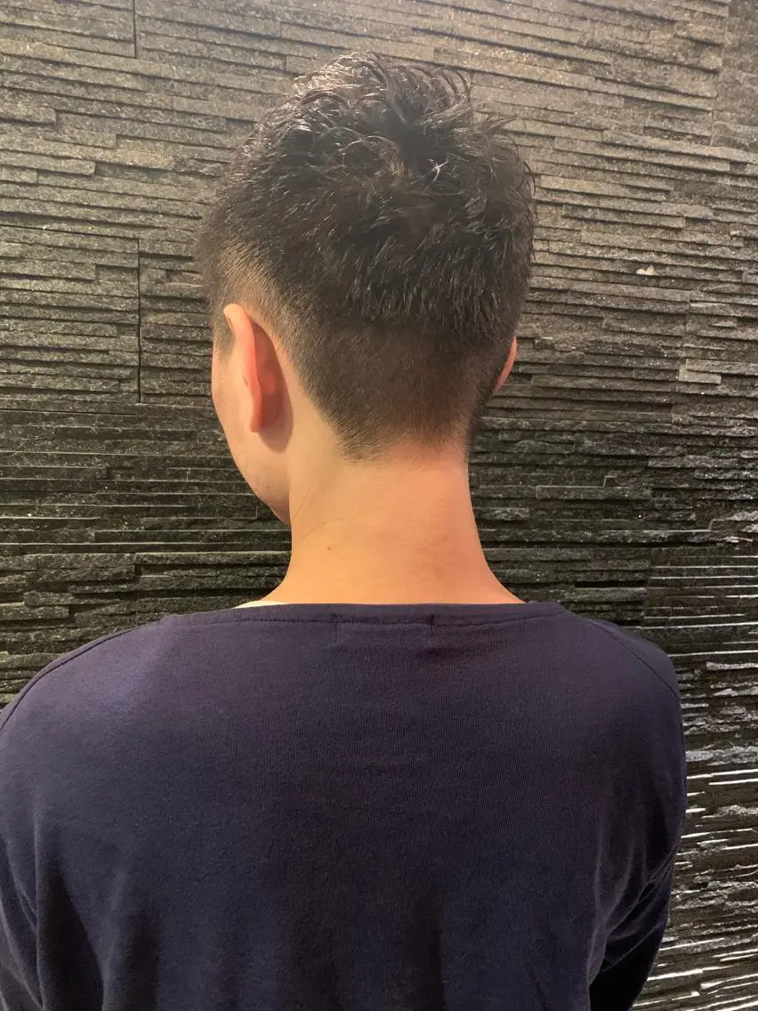 ショート パーマ メンズ 田中 千恩のヘアスタイル