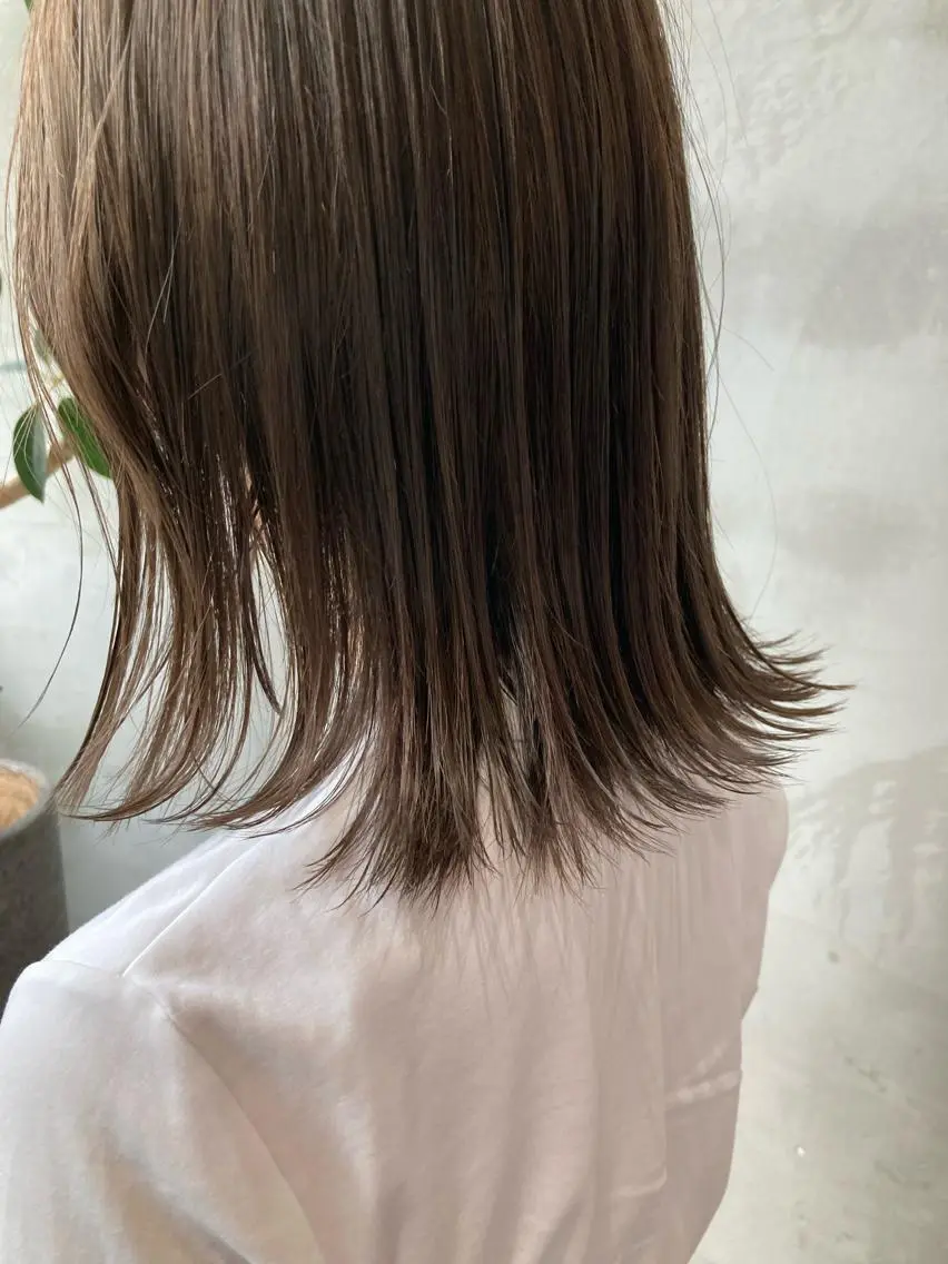 ショート カラー パーマ ベージュカラー オリーブベージュ 波巻きスパイラルパー マ/シャドウパーマ駿のヘアスタイル