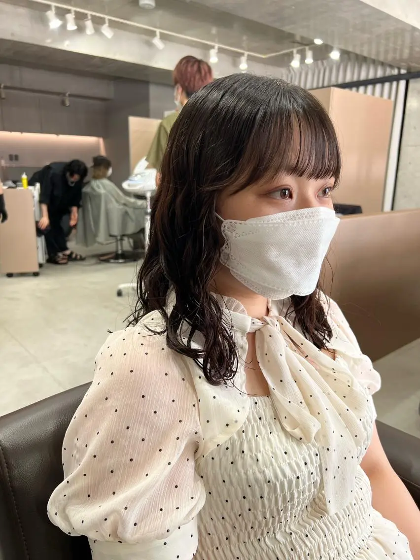ロング パーマ カット パーマ トリートメント ボブパーマコテ巻き風 パーマNo1深江秀平のヘアスタイル