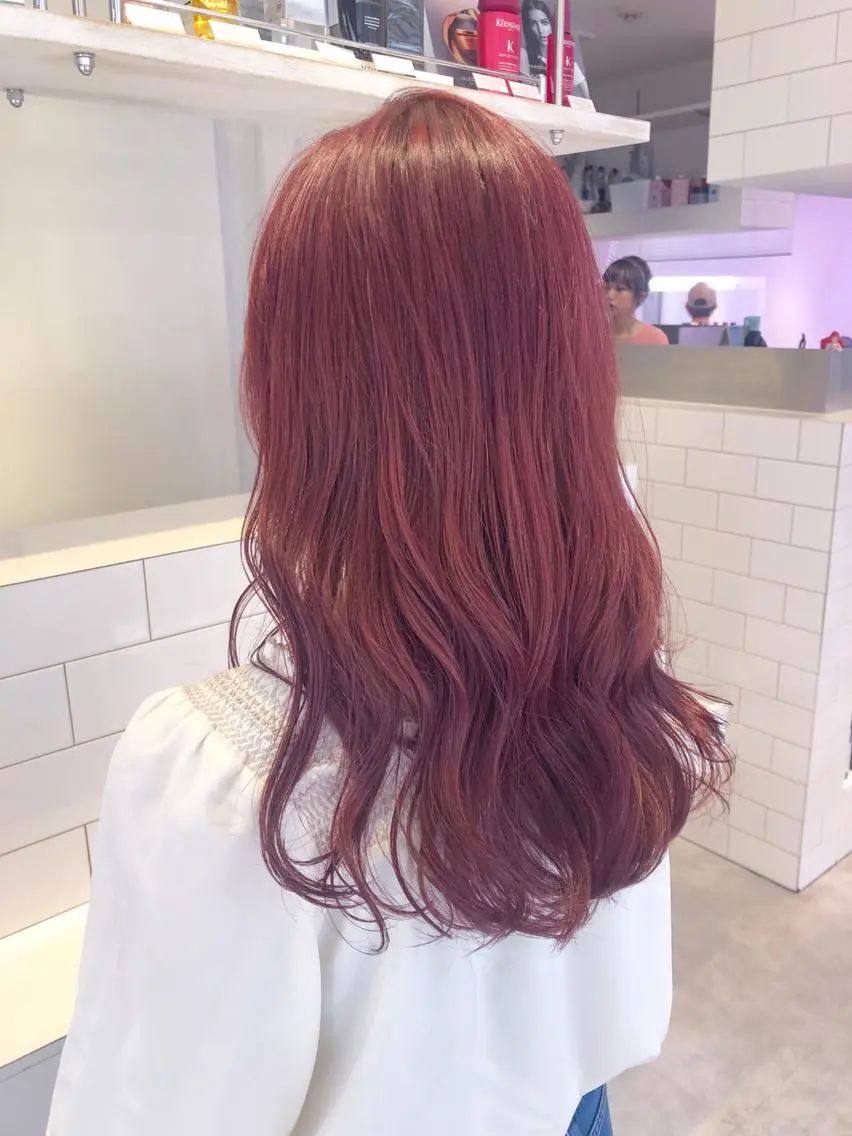 ロング カラー パーマ ヘアアレンジ メンズ キッズ ネイル マツエク・マツパ ピンクカラー カラーマツエク ピンク 天神レイヤーカット No.1💖マユカのヘアスタイル