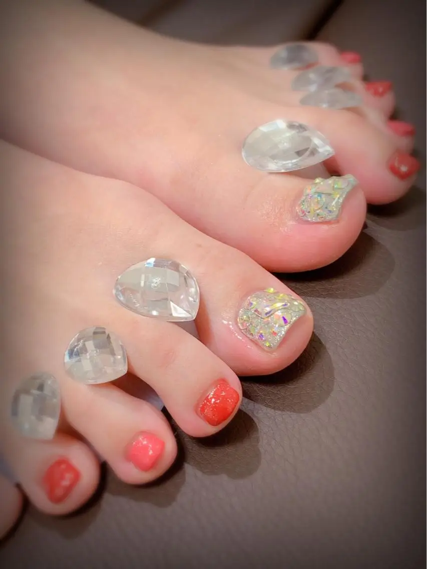 ネイル フットネイル 持ち込み 💎JADE💎 安田沙也香のネイルデザイン