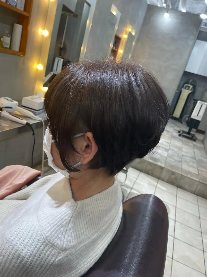 ショート ショートボブ ボブ ショートヘア 岡田 駿也のヘアスタイル