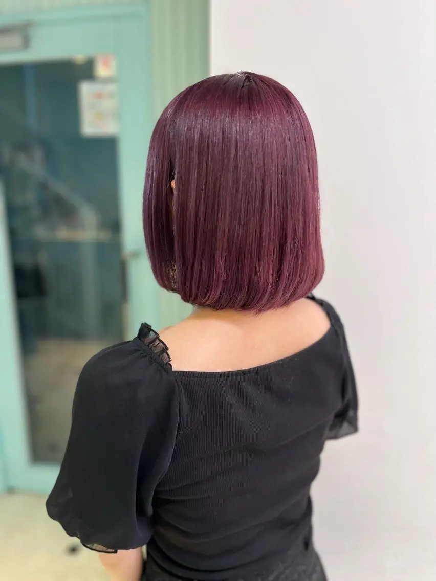 ミディアム カラー ヘアアレンジ ブリーチ ラベンダーカラー ラベンダーピンク ピンクカラー 愛されカラー🩷 はるなのヘアスタイル