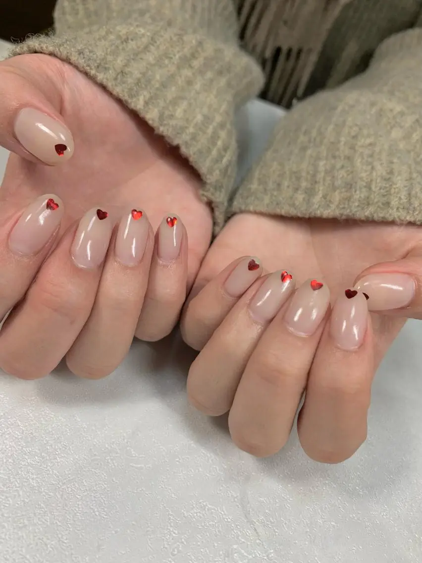ネイル ハート バレンタイン SAKU nail 作島茜のネイルデザイン