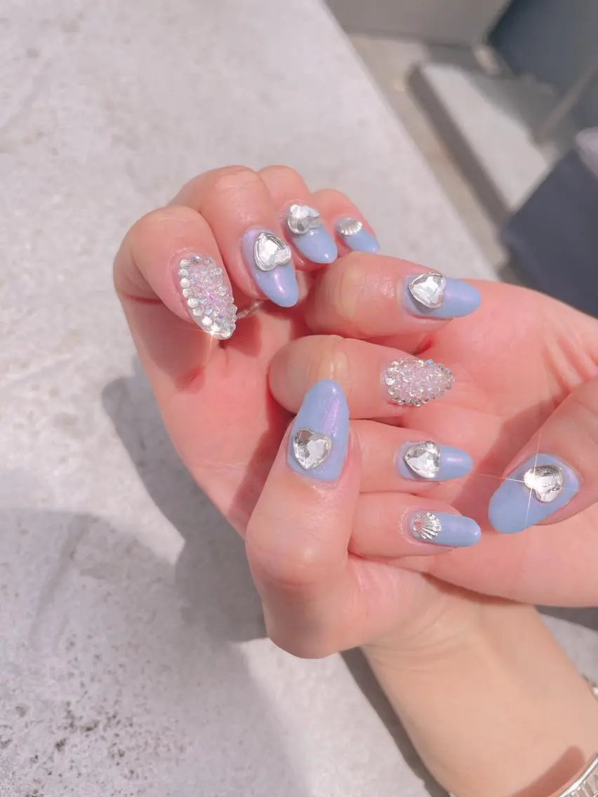 ネイル 24時まで❤︎韓国、 ワンホンネイルのネイルデザイン