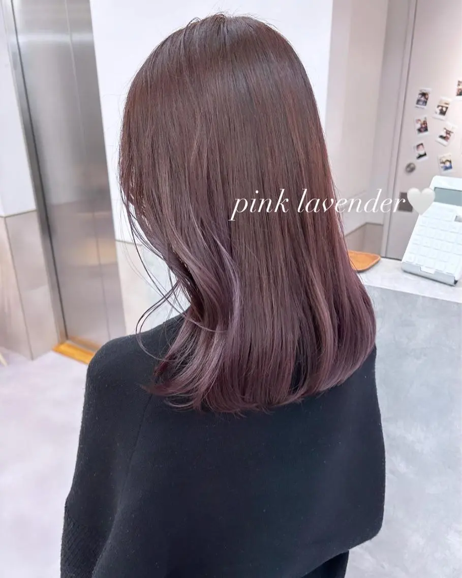 ミディアム カラー ブリーチ ラベンダーカラー ラベンダーピンク ピンクカラー 🍒rena/池袋 /レイヤーカット🍒のヘアスタイル