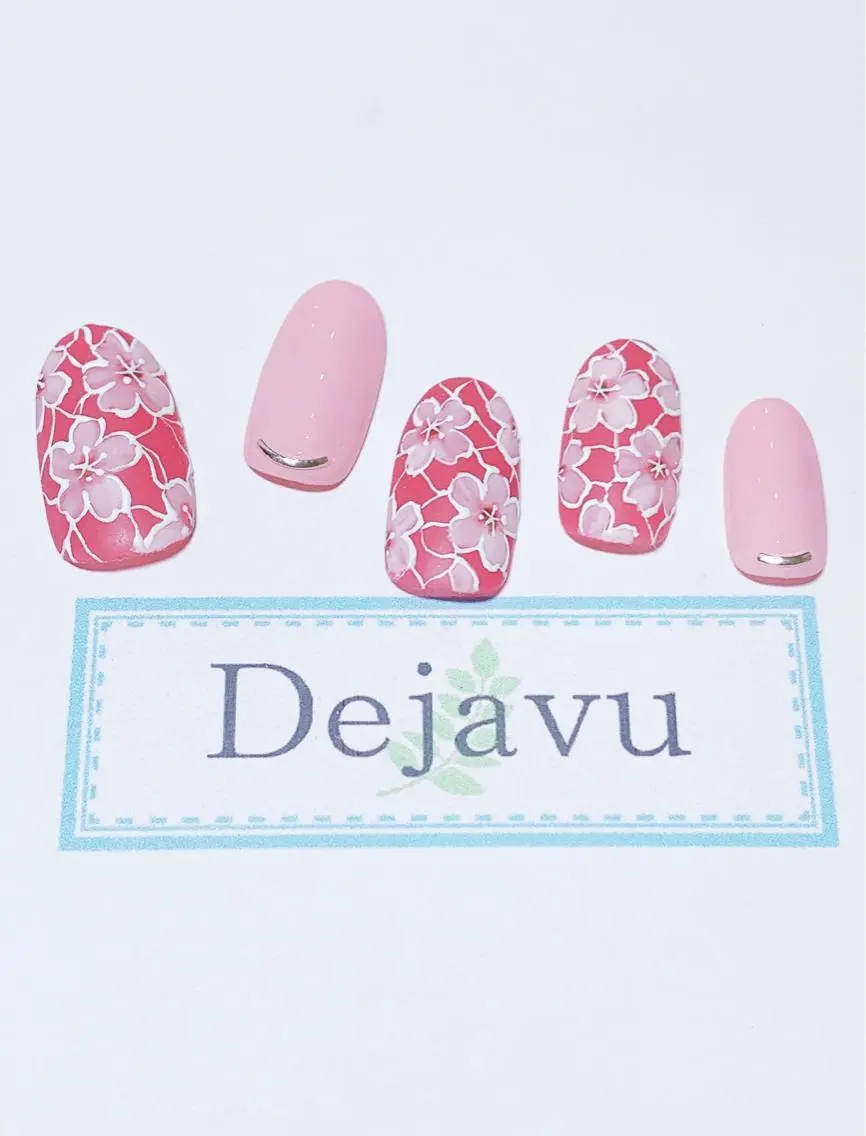 ネイル アートネイル 桜ネイル Nail salon Dejavu 🌿のネイルデザイン